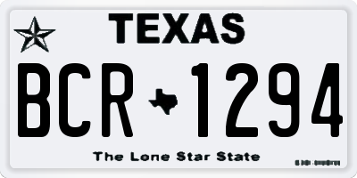 TX license plate BCR1294