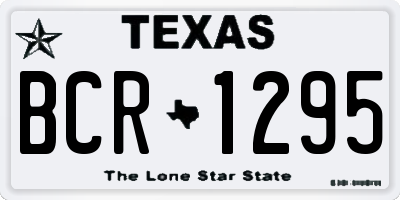 TX license plate BCR1295