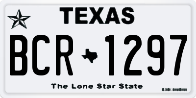 TX license plate BCR1297