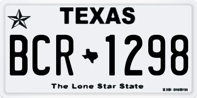 TX license plate BCR1298