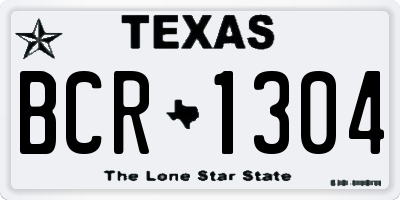 TX license plate BCR1304