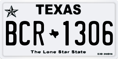 TX license plate BCR1306