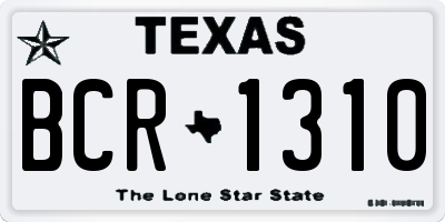 TX license plate BCR1310