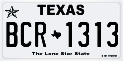 TX license plate BCR1313