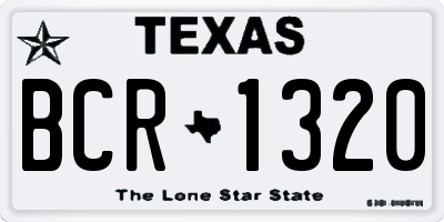 TX license plate BCR1320
