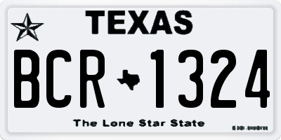 TX license plate BCR1324