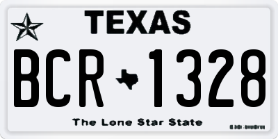 TX license plate BCR1328