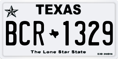 TX license plate BCR1329