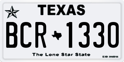 TX license plate BCR1330