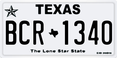 TX license plate BCR1340