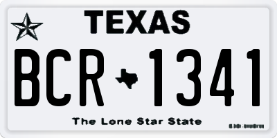 TX license plate BCR1341