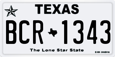 TX license plate BCR1343
