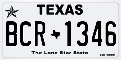 TX license plate BCR1346
