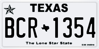 TX license plate BCR1354
