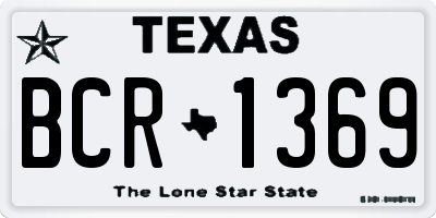 TX license plate BCR1369