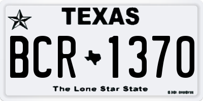 TX license plate BCR1370