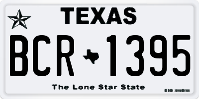 TX license plate BCR1395