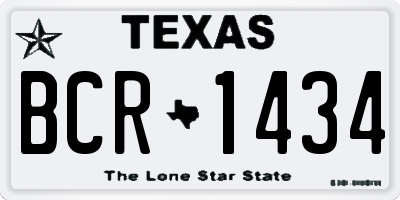 TX license plate BCR1434