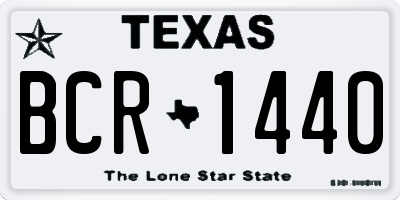 TX license plate BCR1440