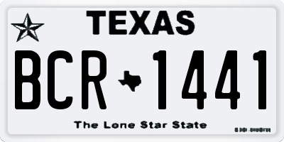 TX license plate BCR1441