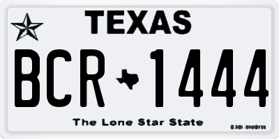 TX license plate BCR1444