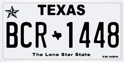 TX license plate BCR1448