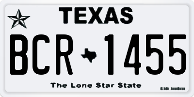 TX license plate BCR1455