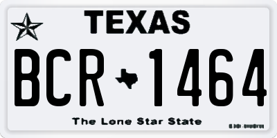 TX license plate BCR1464