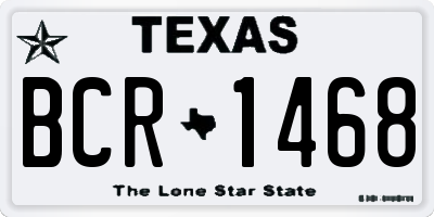 TX license plate BCR1468