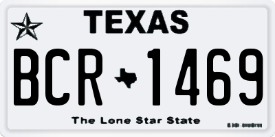 TX license plate BCR1469