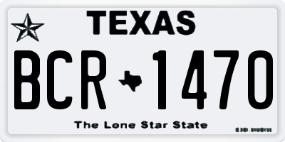 TX license plate BCR1470