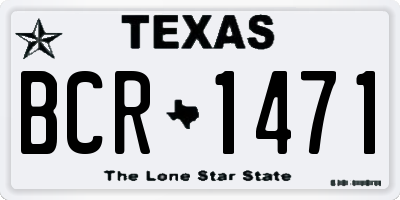 TX license plate BCR1471