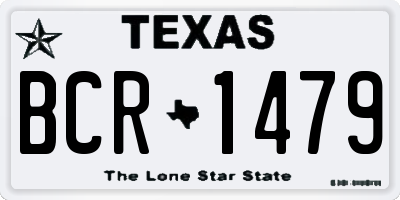 TX license plate BCR1479