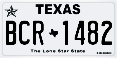 TX license plate BCR1482