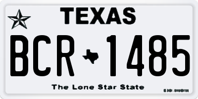 TX license plate BCR1485