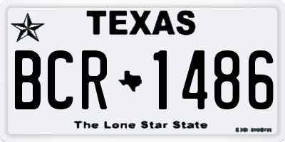 TX license plate BCR1486