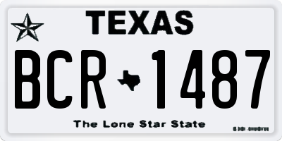TX license plate BCR1487