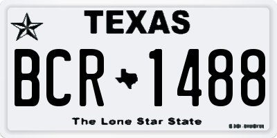 TX license plate BCR1488