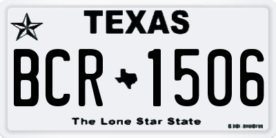 TX license plate BCR1506