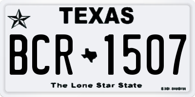 TX license plate BCR1507
