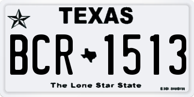 TX license plate BCR1513