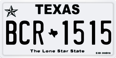 TX license plate BCR1515