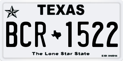 TX license plate BCR1522
