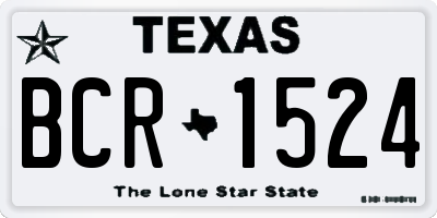TX license plate BCR1524
