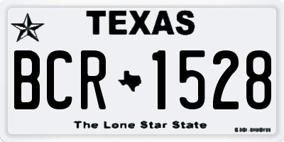 TX license plate BCR1528