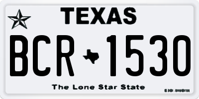 TX license plate BCR1530