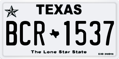 TX license plate BCR1537