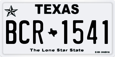 TX license plate BCR1541