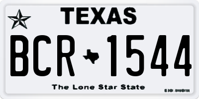 TX license plate BCR1544