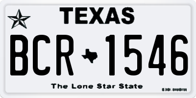 TX license plate BCR1546